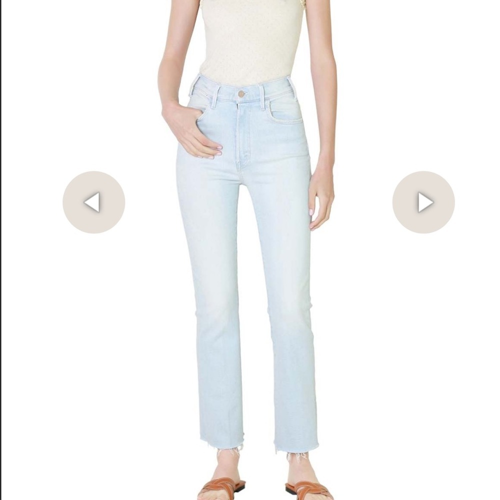 Mother Denim The Hustler Ankle Fray Pina Colada Paradise Size 24 NWT